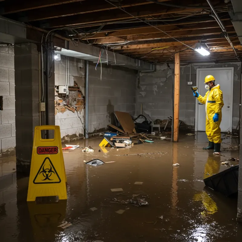 Flooded Basement Electrical Hazard in Laton, CA Property